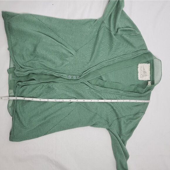 ANTHROPOLOGIE cardigan Angel of the North green Aral sweater S - Picture 10 of 11